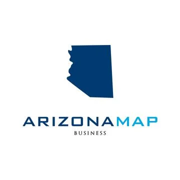 Arizona Map Icon Logo Design Template Stock Illustration