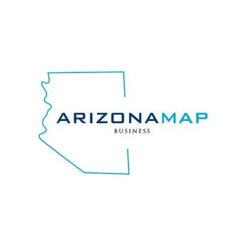 Arizona Map Icon Logo Design Template Stock Illustration