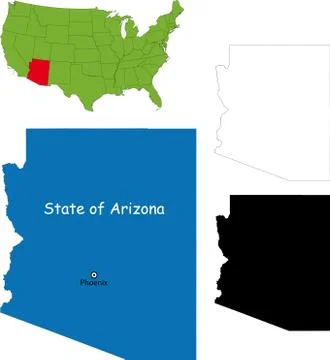 Arizona map Stock Illustration
