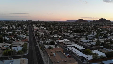 Arizona Mountain Sunset Stock Footage 129760916