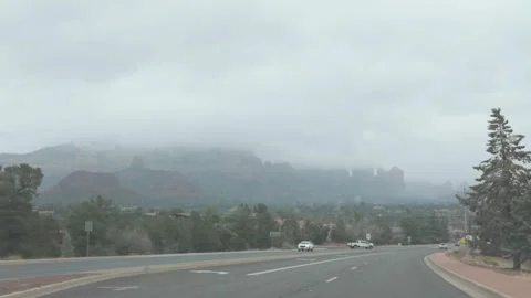 Arizona Mountains Covered By Clouds Stock Footage 278190503