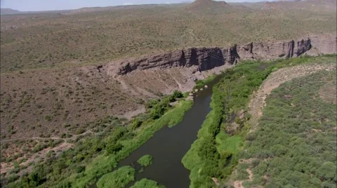 Arizona River Dam Stock Footage 40675119