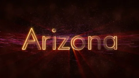 Arizona - Shiny looping state name text animation Stock Footage 99572853