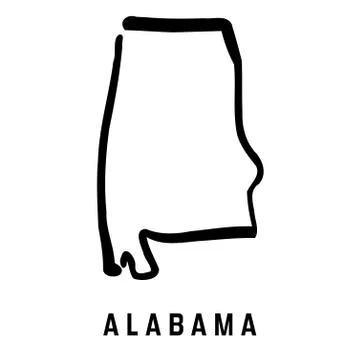 Arizona simple logo. State map outline - smooth simplified US state shape map Illustrazione stock