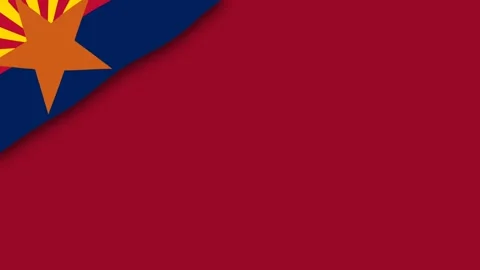 Arizona State Flag Background Template with Red Copy Space. Video stock 342497644