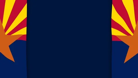 Arizona State Flag Frame Background Template for Presentation and Video. Видео 342497984