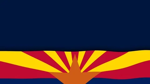 Arizona State Flag Motion Graphic Background with Copper Star and Sun Rays. Stock-Footage 342499834