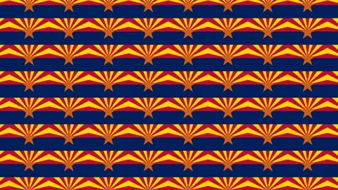 Arizona State Flag Seamless Pattern Motion Graphic Background. Stock-Footage 342501020