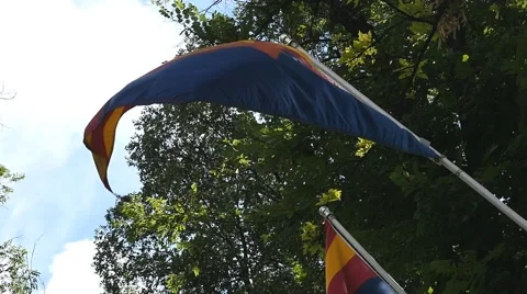 Arizona State Flag in slow motion Stock Footage 65476439