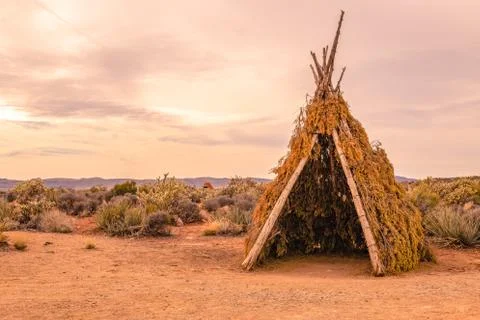 Arizona State Indian Hut Stock Photos