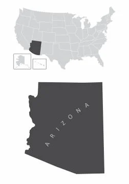 Arizona State map Stock Illustration
