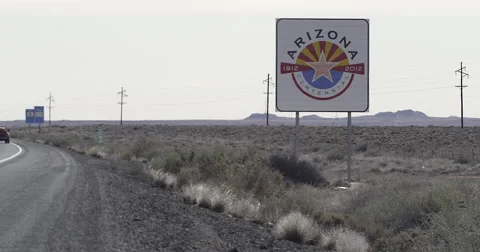 Arizona State Sign Video stock 48267948
