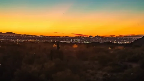 Arizona sun set Video stock 124393023