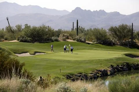 Arizona Tucson Desert Golf Course Stock Photos