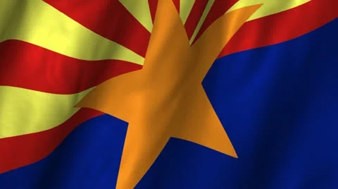 Arizona Waving Flag Stock Footage 12237810