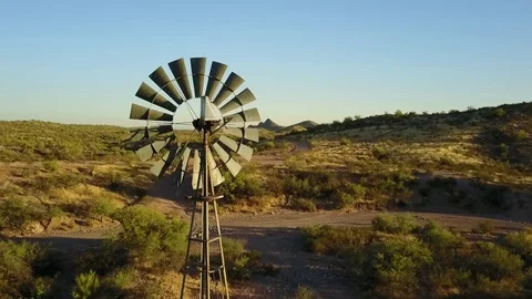 Arizona Windmill 2 Stock Footage
