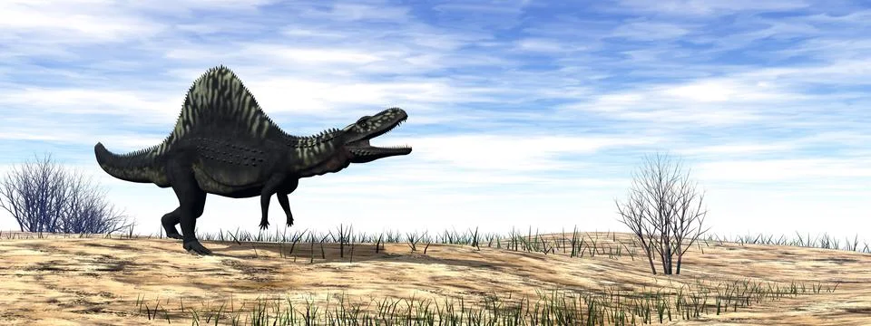 Arizonasaurus dinosaur in the desert - 3D render Stock Illustration