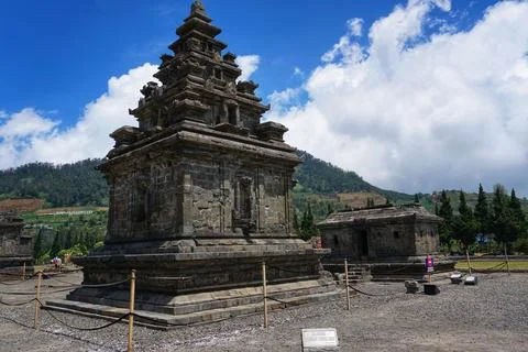 Arjuno Temple in Wonosobo, Indonesia Stock Photos