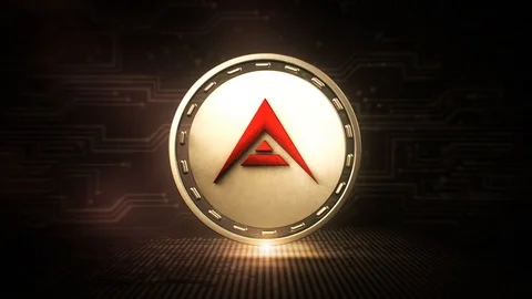 Ark - ARK - 3D Cryptocurrency Coin Loop Stockbeeldmateriaal 113085271