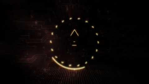 Ark - ARK - 3D Cryptocurrency Neon Coin Loop 動画素材 113092402