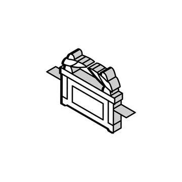 Ark of the covenant isometric icon vector illustration Stock Illustration