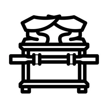 Ark of the covenant line icon vector illustration Stock Illustration