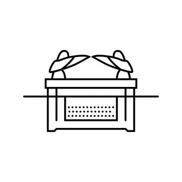 Ark of the covenant line icon vector illustration Illustration