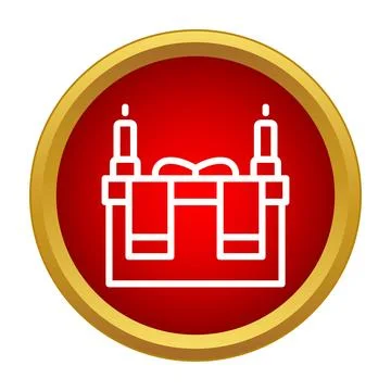 Ark of the covenant outline icon representing sacred holy relic 스톡 일러스트