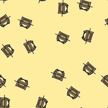 Ark of the covenant vector seamless pattern イラスト素材