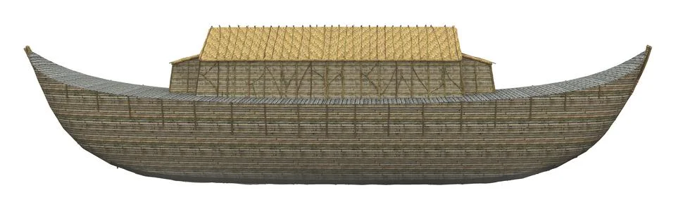 The Ark of Noah isolated on white background Stock Illustration