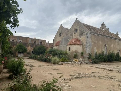 Arkadi Monastery in Crete Stock Photos