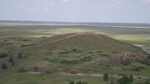 Arkaim. General view of the mountain Stock Footage 80979639