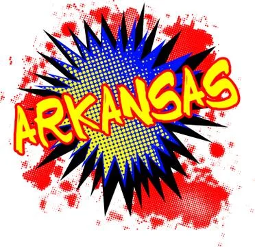 Arkansas Comic Exclamation Stock Illustration