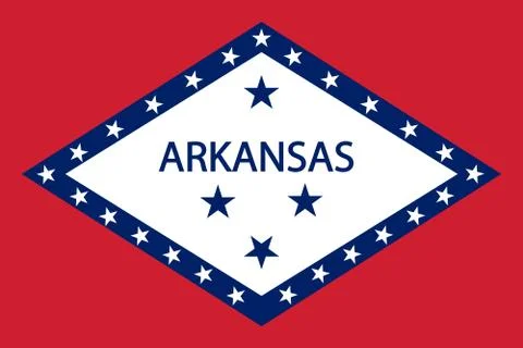 Arkansas Flag. Stock Illustration