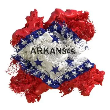 Arkansas flag liquid Stock Illustration