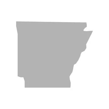 Arkansas map vector icon on white background Stock Illustration