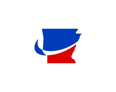 Arkansas Map vector logo Stock Illustration
