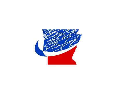 Arkansas Map vector logo Stock Illustration