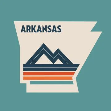 Arkansas Mountain Lines Illustrazione stock
