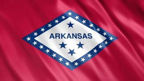 Arkansas State Flag Stock Footage 123963004