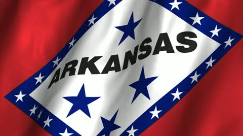 Arkansas Wving Flag Stock Footage 12238270
