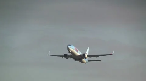 Arkefly plane takes off Stock Footage 10827864