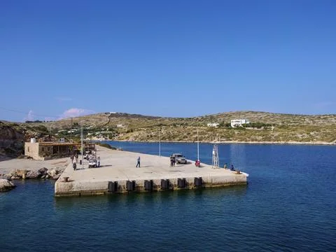 Arki Port, Arkoi Island, Dodecanese, Greek Islands, Greece, Europe Stock Photos