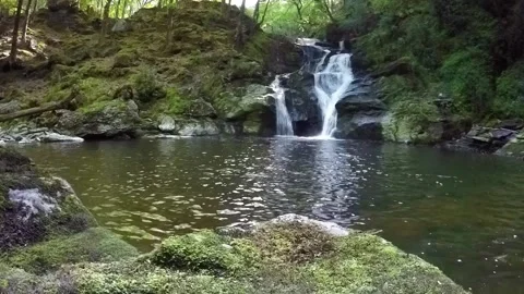 Arklet pool and waterfall Stock Footage 154043079
