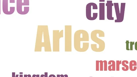 Arles Tag Cloud Animated Isolated Stock Footage 103095829