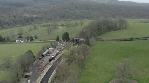 Arley train station in winter. 4K Vídeos de archivo 107341820