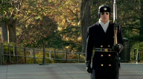 Arlington Cemetery - Changing of the Guards Stock Footage 38876896