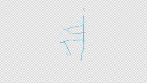 Arlington City Line Map Self Drawing Animated Overlay, Alpha 4K 스톡 동영상 340293746