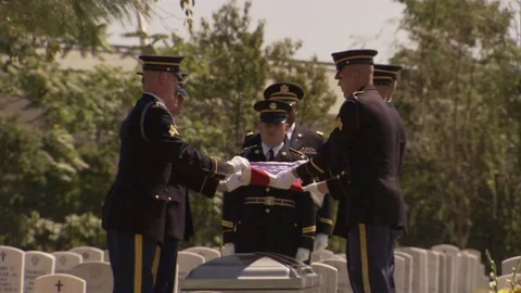 Arlington Flag Ceremony 動画素材 74972824