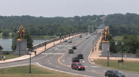 Arlington Memorial Bridge Video stock 27143766